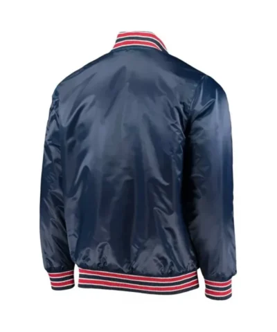 Atlanta Braves The Diamond Full-Snap Satin Navy Jacket
