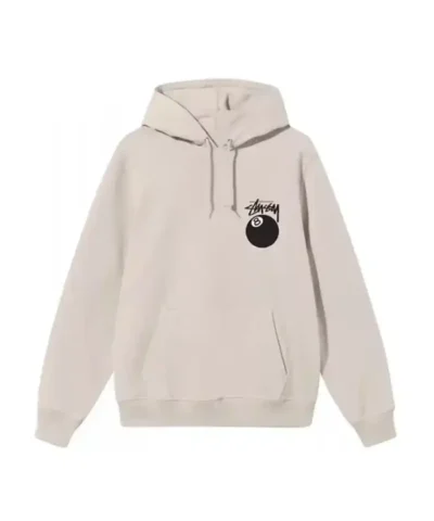 Basic Stussy Pullover Beige Hoodie