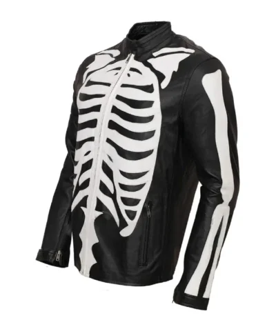 Buy Now Rob Zombie Skeleton Bones Skull Leather Jacket