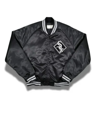 Chicago White Sox 80s Black VarsityJacket