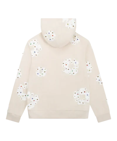 Denim Tears Rhinestone Hoodie Cream