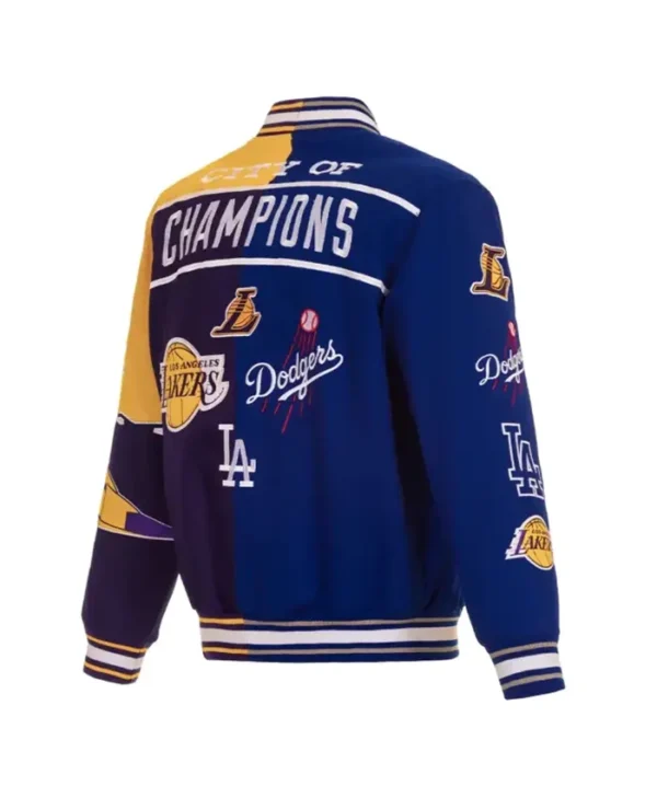 Lakers Champion Varsity Jacket Back