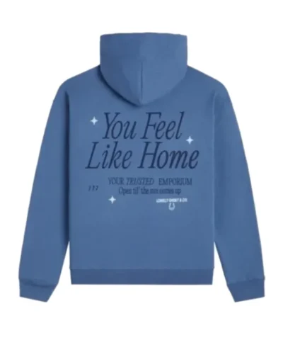 Lonely Ghost Blue Hoodie Back View