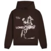 Lonely Ghost Brown Hoodie Front View