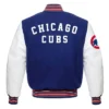 MLB Chicago Cubs Blue and White Letterman Varsity Jacket