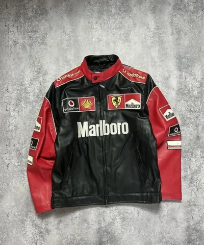 Marlboro Ferrari Vintage 90s Leather Jacket
