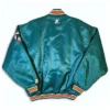 Miami Dolphins 90s Full-Snap Satin Green Jacket