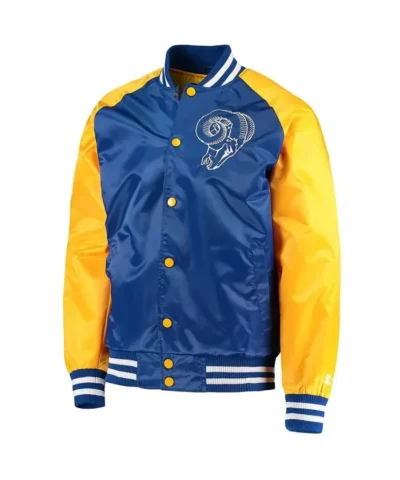 NFL Enforcer Los Angeles Rams Satin Full-Snap Jacket