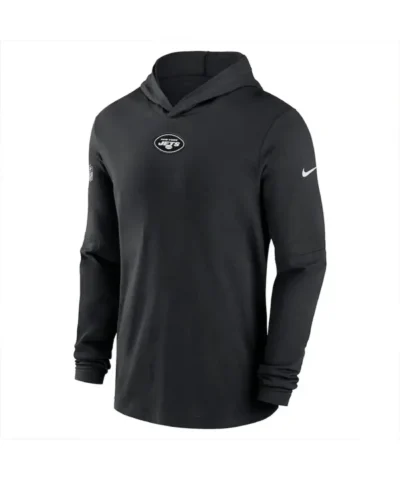 NFL New York Jets Sideline Performance Black Pullover Hoodie