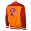 NFL Tampa Bay Buccaneers Tradition Orange Red Satin Bomber Jacket
