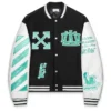 Off White X WNBA New York Liberty Varsity Jacket