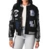 LA Dodgers The Wild Collective Black Varsity Jacket