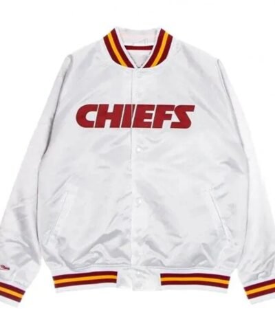 Kansas City Chiefs White Satin Jacket