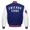 Chicago Cubs Blue and White Letterman Jacket