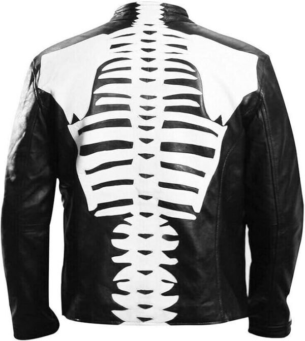 Rob Zombie Skeleton Bones Skull Leather Jacket