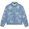 OVO x NBA Blue Denim Team Logos Jacket