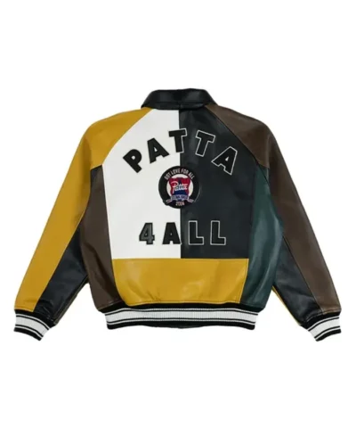 Patta X Avirex Icon Multi color Leather Varsity Jacket