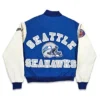 Seattle Seahawks 80’s Varsity White and Blue Jacket