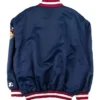 Starter Cleveland Indians Satin Bomber Blue Jacket