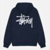 Stussy-Basic-Navy-Blue-Pullover-Hoodie