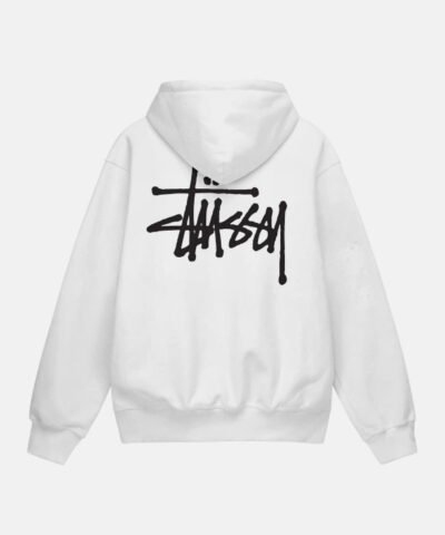 Stussy-Basic-White-Pullover-Hoodie