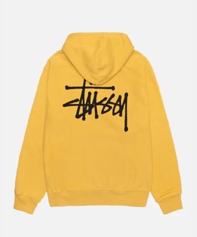Stussy-Yellow-Pullover-Hoodie