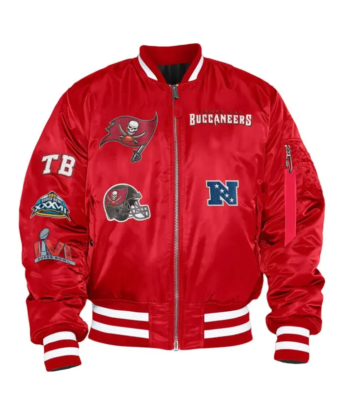 Tampa Bay Buccaneers Bomber Red MA-1 Jacket