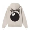 Unisex Basic Stussy Pullover Beige Hoodie