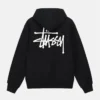 Unisex Basic Stussy Pullover Black Hoodie