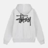 Unisex Basic Stussy Pullover Grey Hoodie