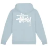 Unisex Basic Stussy Pullover Sky Blue Hoodie