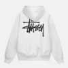 Unisex Basic Stussy Pullover White Hoodie