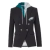 Veronica Beard Black Philadelphia Eagles Dickey Jacket