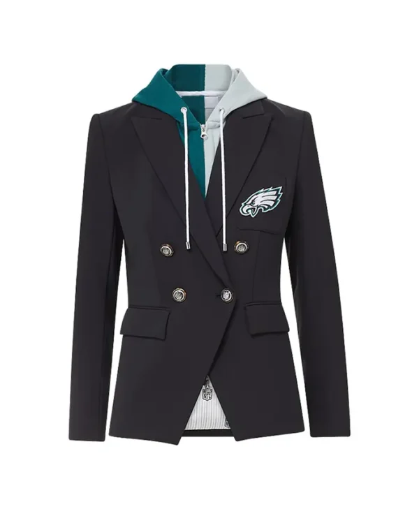 Veronica Beard Black Philadelphia Eagles Dickey Jacket
