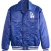 LA Dodgers Royal Silver Tab Trucker Jacket