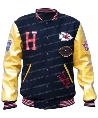Chiefs Black and Yellow Varsity Jacket
