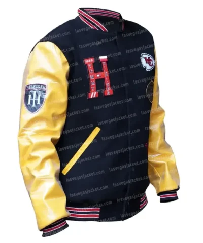 Chiefs Black and Yellow Varsity Jacket