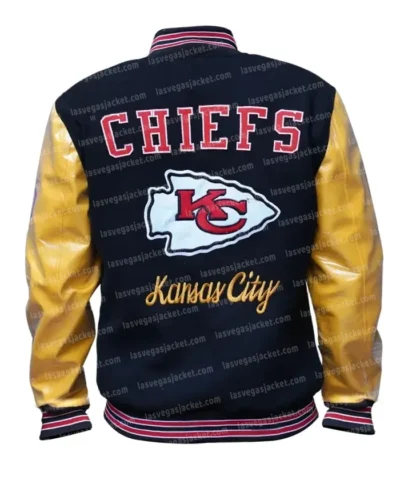 Chiefs Black and Yellow Varsity Jacket