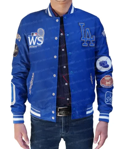 Los Angeles Dodgers 2024 World Series Champions Satin Jacket