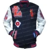 St. Louis Cardinals Old English Navy and White Varsity Jacket