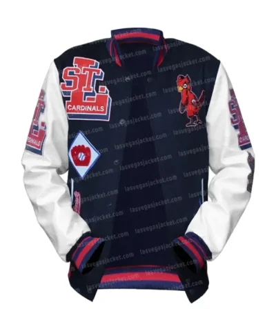 St. Louis Cardinals Old English Navy and White Varsity Jacket