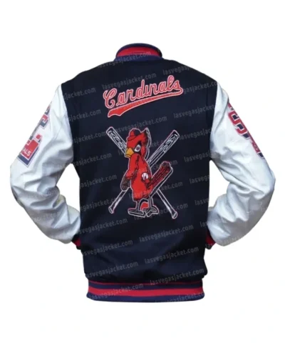 St. Louis Cardinals Old English Navy and White Varsity Jacket