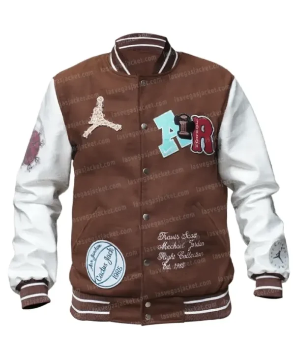 Travis Scott x Jordan Brown Varsity Jacket