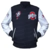 Classic Ohio State University Black and White Varsity Jacket