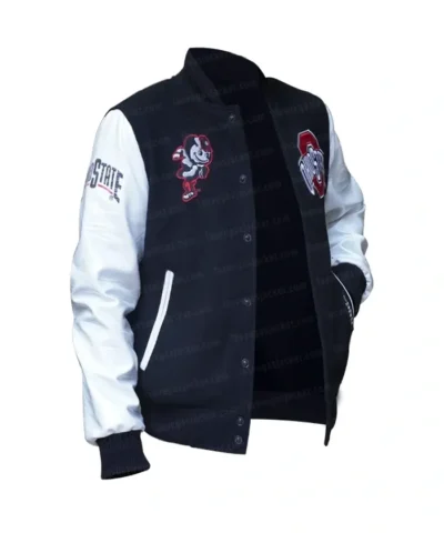 Classic Ohio State University Black and White Varsity Jacket