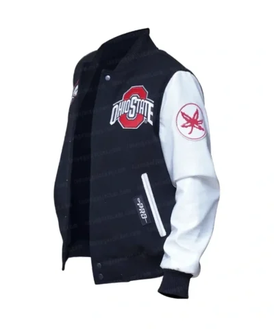 Classic Ohio State University Black and White Varsity Jacket