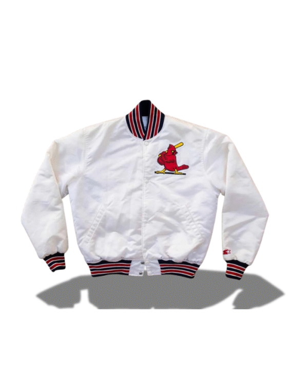 90s Arizona Cardinals White Satin Jacket