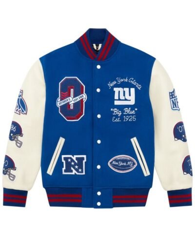 Giants OVO X NFL Full-Snap Varsity Jacket