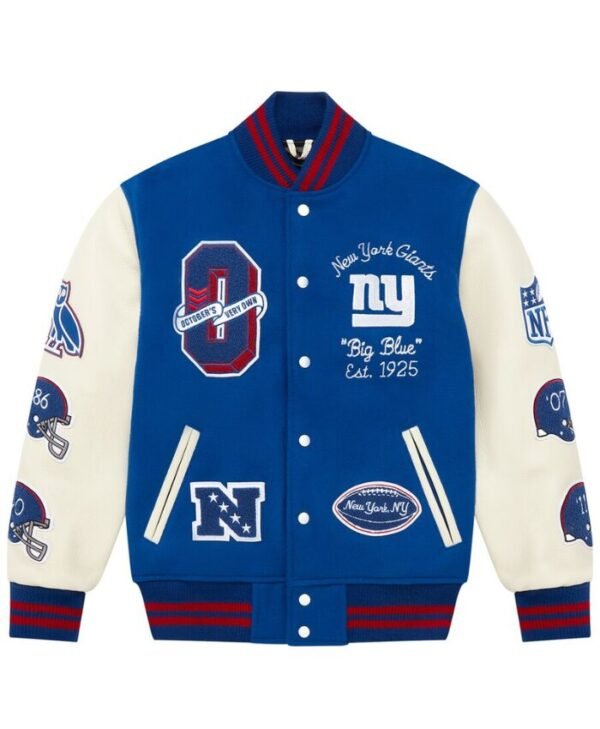 Giants OVO X NFL Full-Snap Varsity Jacket