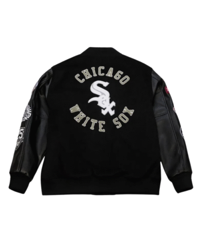 Chicago White Sox Black Out Vintage Logo Varsity Jacket